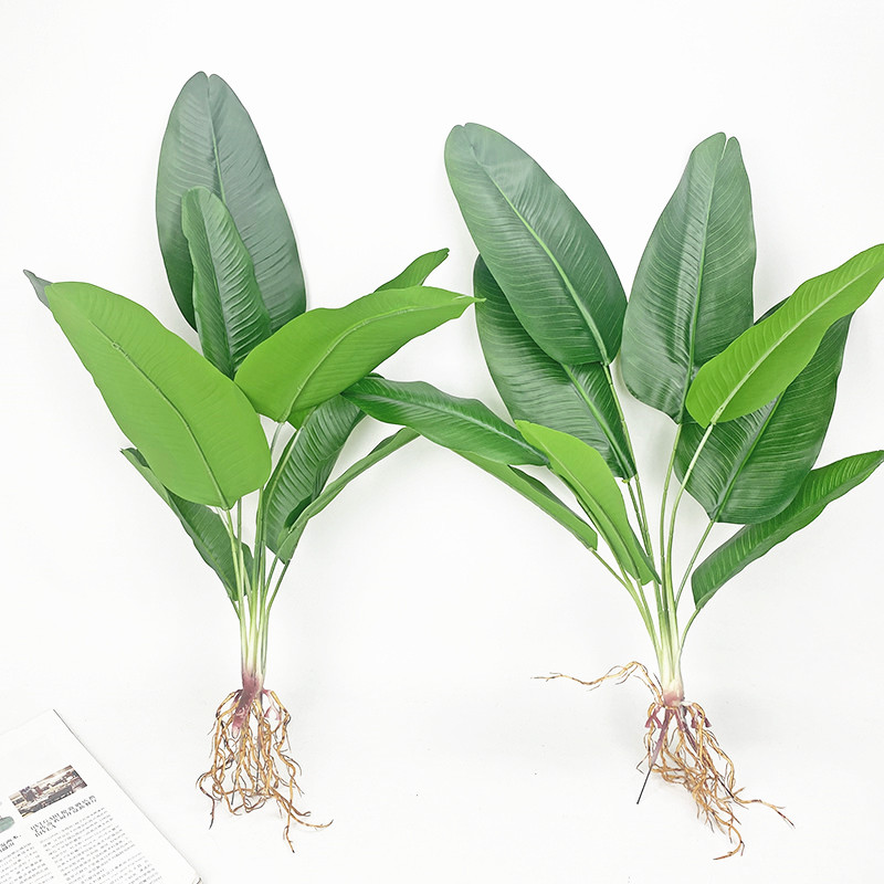 Fiddle Leaf Fig - ประดิษฐ์กล้วยต้นไม้จำลองสีเขียวปาล์มต้นไม้พลาสติกปลอมพุ่มไม้งานแต่งงานโรงแรมระเบียง Party การตกแต่งบ้านอุปกรณ์เสริม