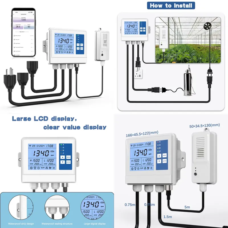 Indoor Plants - ตัวควบคุมสภาพอากาศอัจฉริยะ ควบคุมสภาพแวดล้อมผ่าน Wifi สำหรับปลูกผักผลไม้ในโรงเรือนเกษตรกรรมและการปลูกในร่ม