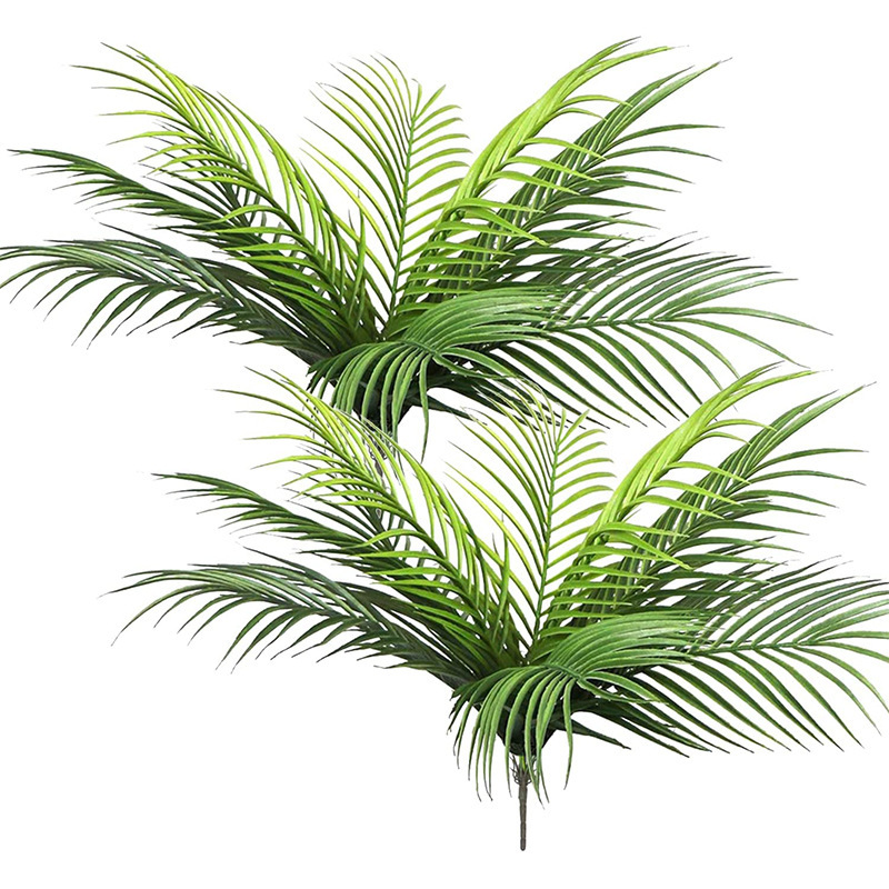 Snake Plant - 20.47in 9 ใบประดิษฐ์พืชเขตร้อนปลอมปาล์มสาขาสีเขียวใบสําหรับ Home Garden Office