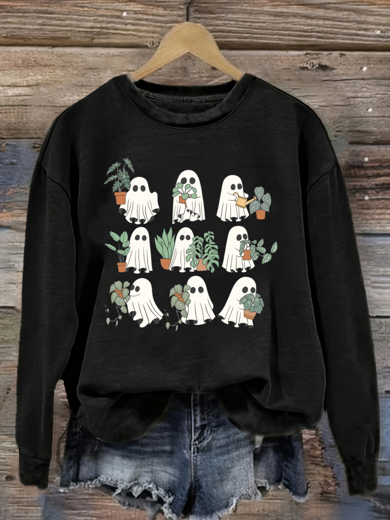 เสื้อยืดแขนยาวคอกลมลำลองสำหรับ - Plant Pot บทวิจารณ์และราคา